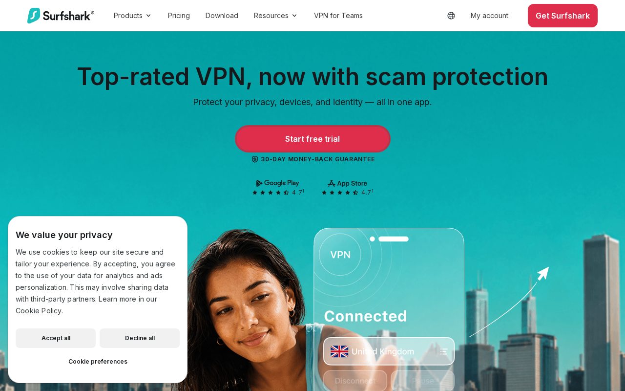 Surfshark software preview