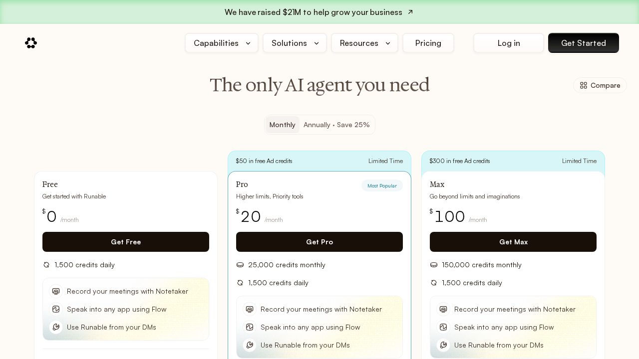 Runable AI software preview