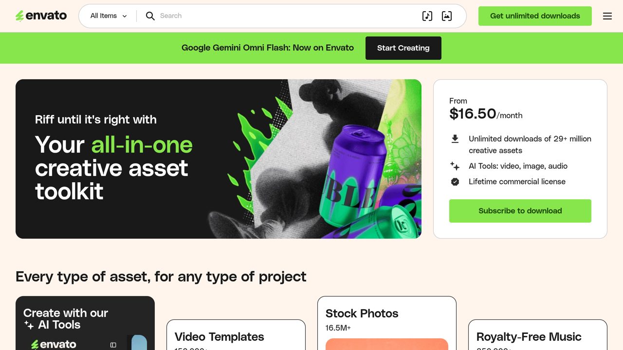 Envato Elements software preview