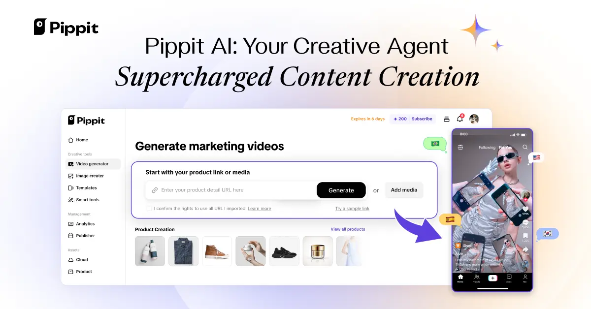 Pippit AI software preview